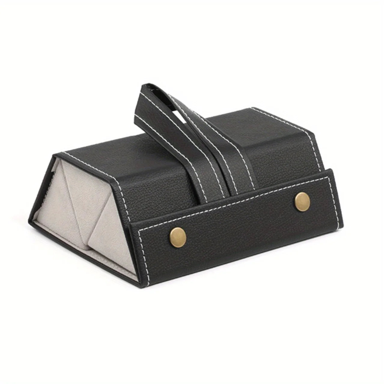 1pc 3/4/5/6 Slot Eyeglasses Storage Box, Foldable Portable Travel Case, Sunglasses Solid Color