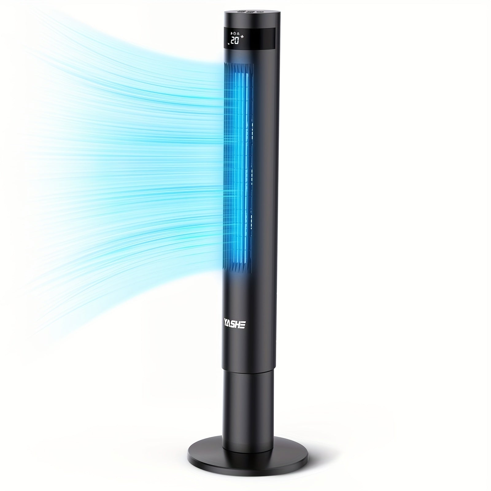 109.22cm Tower Fan 85° Oscillating Bladeless Tower Fan, Tower Fans Cooling Quiet Bedroom, Ac Fan With 12 Timer, 3 Mode & 3 Speed Settings, LED Display, 28db