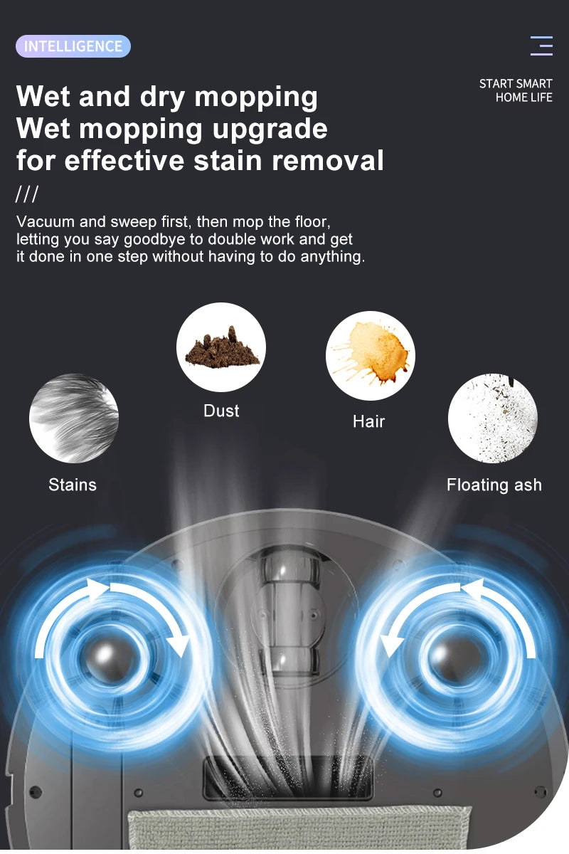 3 In 1 Smart Sweeping Robot Home Mini Sweeper Sweeping and Vacuuming Wireless Vacuum Cleaner Sweeping Robots For Home Use