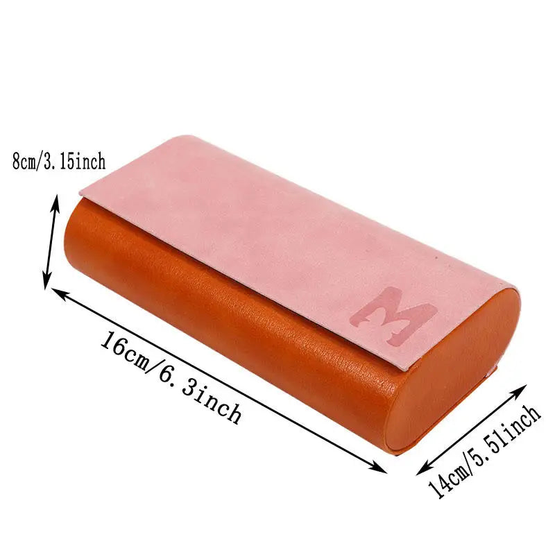 Double Layer Double Eyeglasses Case Fashion Large Capacity PU Leather Glasses Case Waterproof Sunglasses Box Men