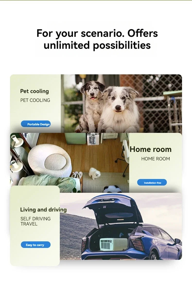 Portable Mobile Air Conditioner Hot Selling Upgrade 650W Refrigeration Outdoor Camping Tent Small Air Conditioner