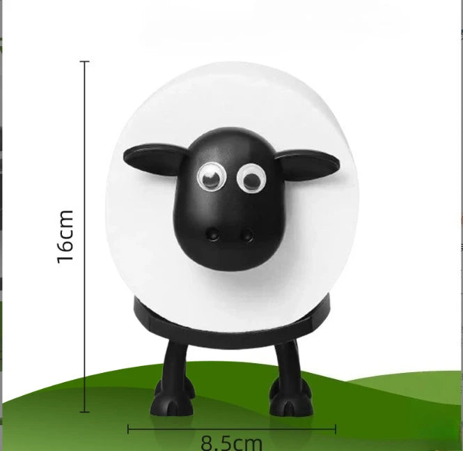 1/3PCS Portable Toilet Paper Box, Funny Sheep Toilet Roll Holder Free Standing Cute Bathroom Decor Black Sheep Toilet Paper