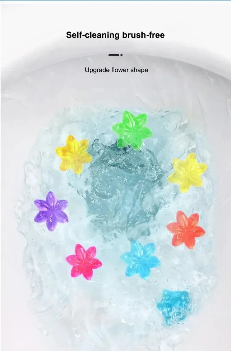 Flowers Gel Toilet Freshener Bowl Cleaner Flower Fragrance Air Perfume Aromatic Closestool Toilet Deodorizer Cleaning Supplies