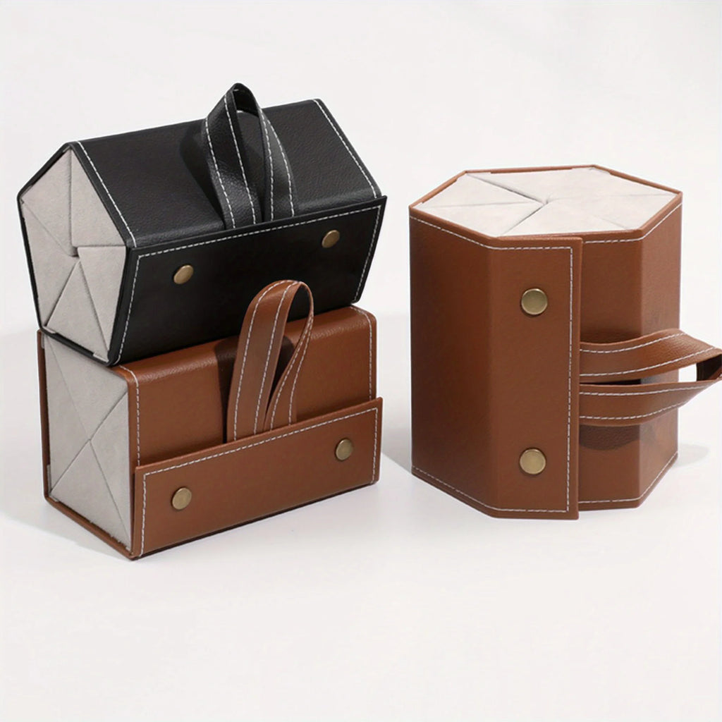 1pc 3/4/5/6 Slot Eyeglasses Storage Box, Foldable Portable Travel Case, Sunglasses Solid Color