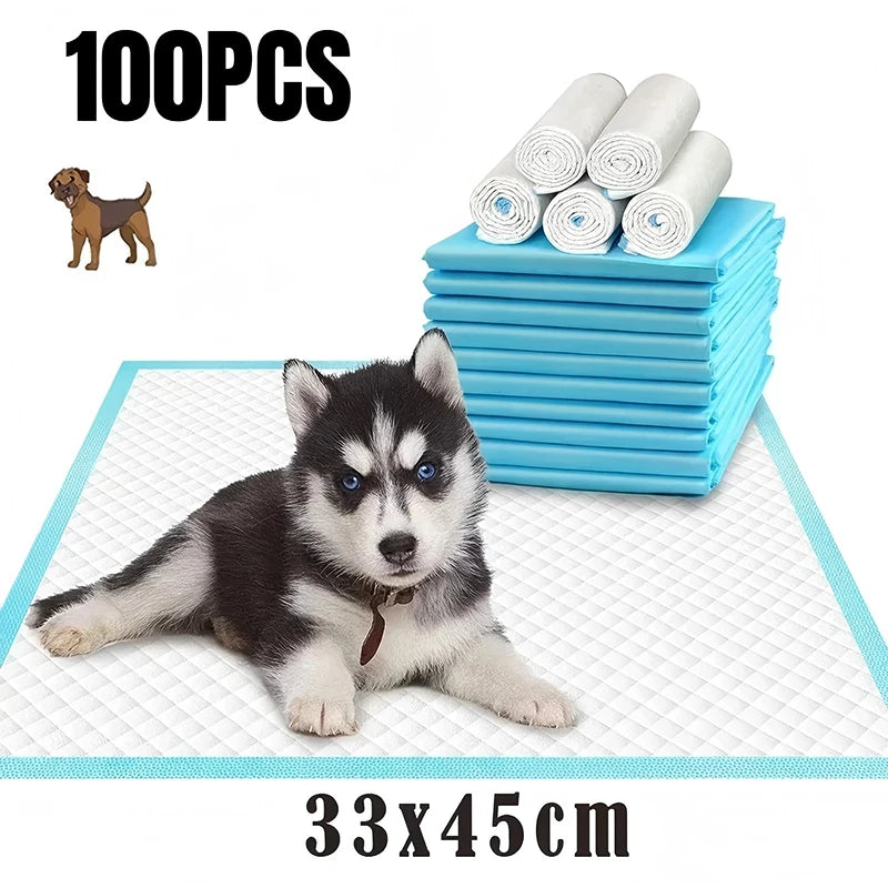 100/50/40/20PCS Puppy Training Pee Pads Absorbent Dogs Diapers Disposable  Quick Dry Surface Mat Clean Cushion Dog Supplies