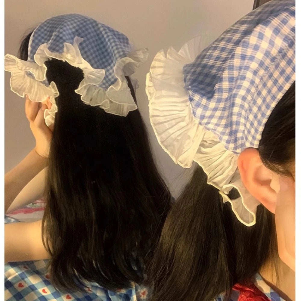 Lace Triangular Hair Scarf Headband Square Headscarf Hairband Turban Bandage Bandana Headband Women Headwarp Hair Accessories