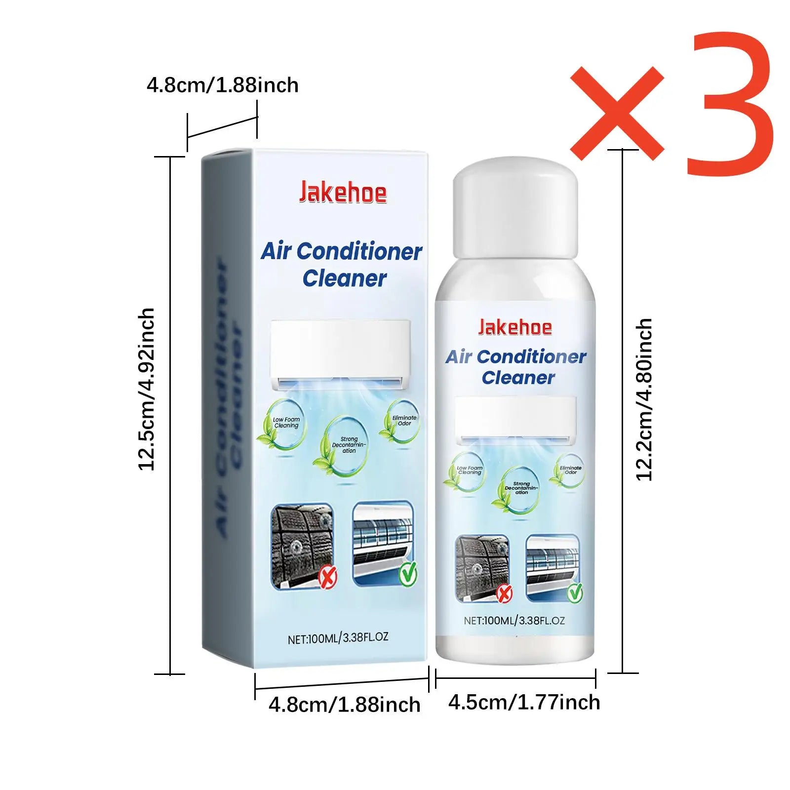 Air Conditioner Cleaner Clean Bacteria Remove Odor Stain Grease Debris Not Irritating Residue Keep Fresh Air Conditioner Cleaner