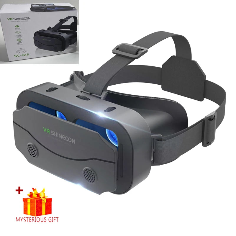 Shinecon VR Glasses 3D Headset Virtual Reality Devices Helmet Viar Lenses Goggle For Smartphone Cell Phone Smart With Controller