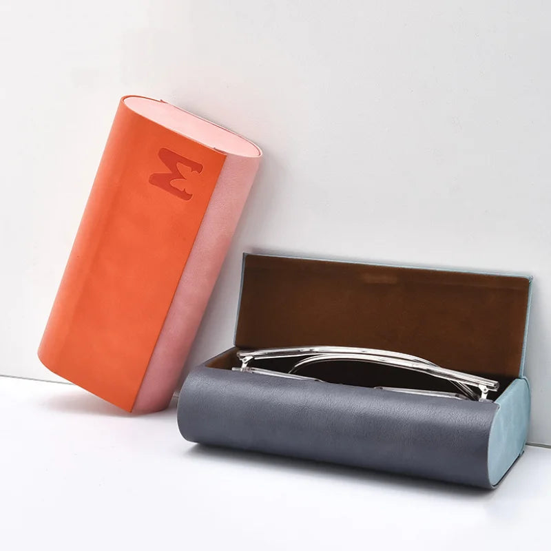 Double Layer Double Eyeglasses Case Fashion Large Capacity PU Leather Glasses Case Waterproof Sunglasses Box Men