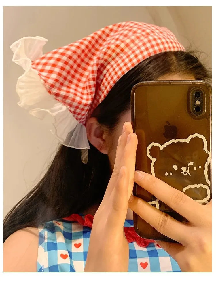Lace Triangular Hair Scarf Headband Square Headscarf Hairband Turban Bandage Bandana Headband Women Headwarp Hair Accessories