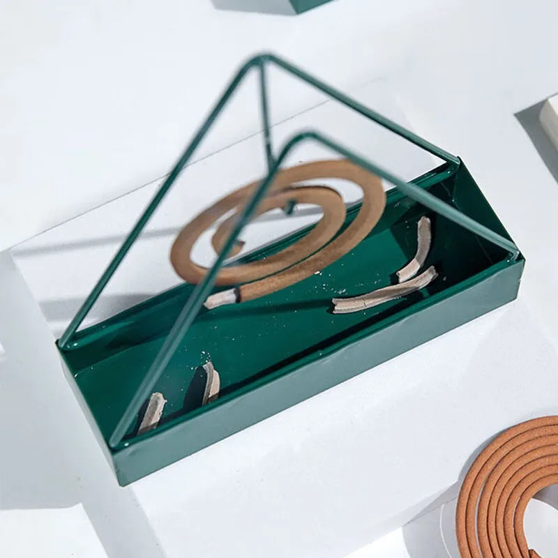 Incense Holders Coil Incense Burner Frame Iron Mosquito Coil Holder Modern Repellent Incense Rack for Household Bedroom Patio
