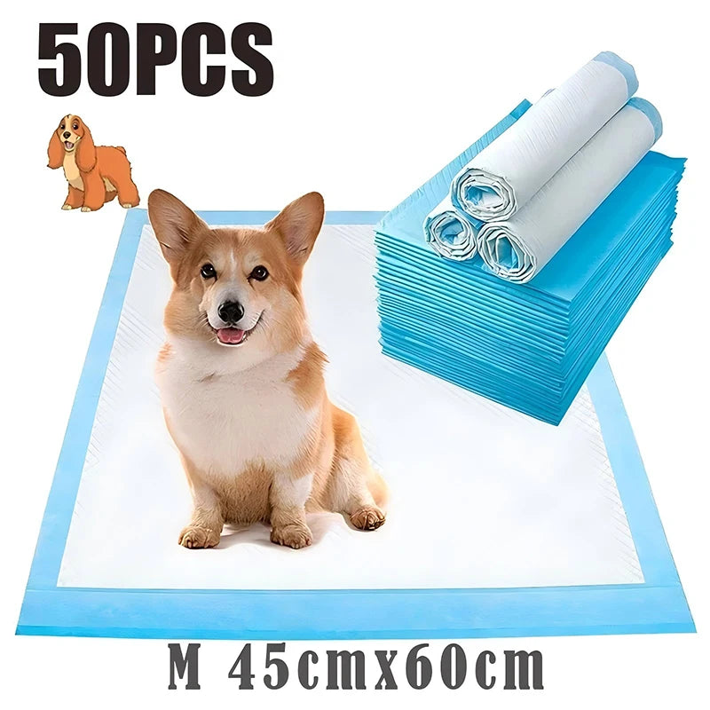 100/50/40/20PCS Puppy Training Pee Pads Absorbent Dogs Diapers Disposable  Quick Dry Surface Mat Clean Cushion Dog Supplies