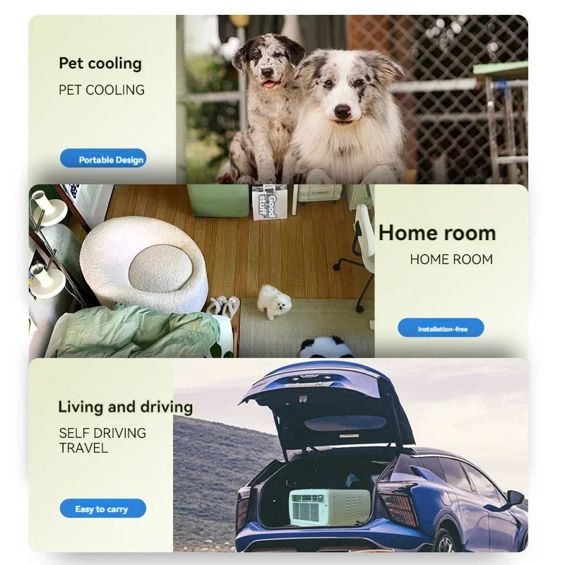 Portable Mobile Air Conditioner Hot Selling Upgrade 650W Refrigeration Outdoor Camping Tent Small Air Conditioner