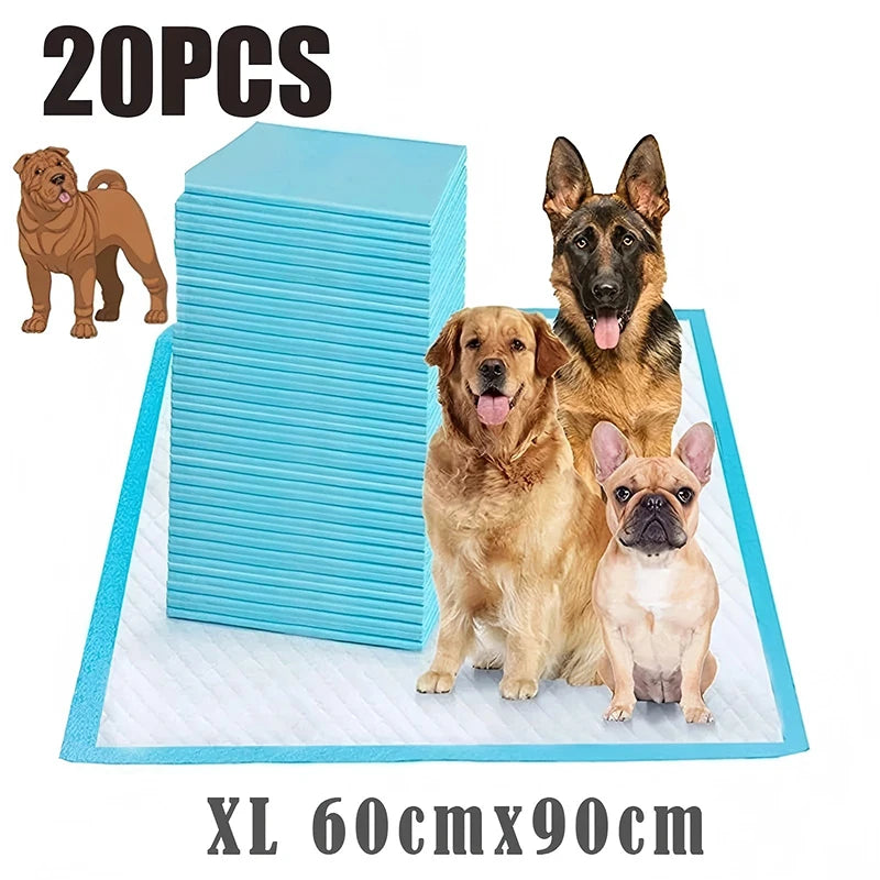 100/50/40/20PCS Puppy Training Pee Pads Absorbent Dogs Diapers Disposable  Quick Dry Surface Mat Clean Cushion Dog Supplies