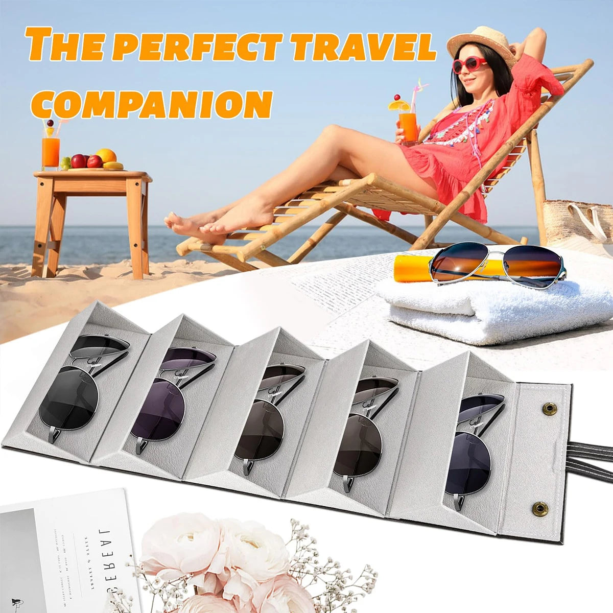 Folding glasses case, anti-stress sunglasses case, personalized sunglasses case, glasses case, glasses bag.-A-ZMT