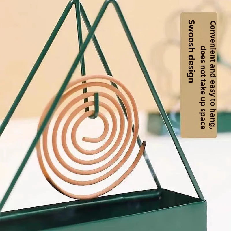 Incense Holders Coil Incense Burner Frame Iron Mosquito Coil Holder Modern Repellent Incense Rack for Household Bedroom Patio
