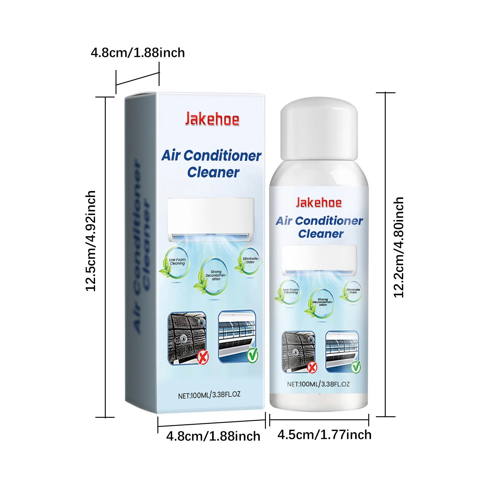 Air Conditioner Cleaner Clean Bacteria Remove Odor Stain Grease Debris Not Irritating Residue Keep Fresh Air Conditioner Cleaner