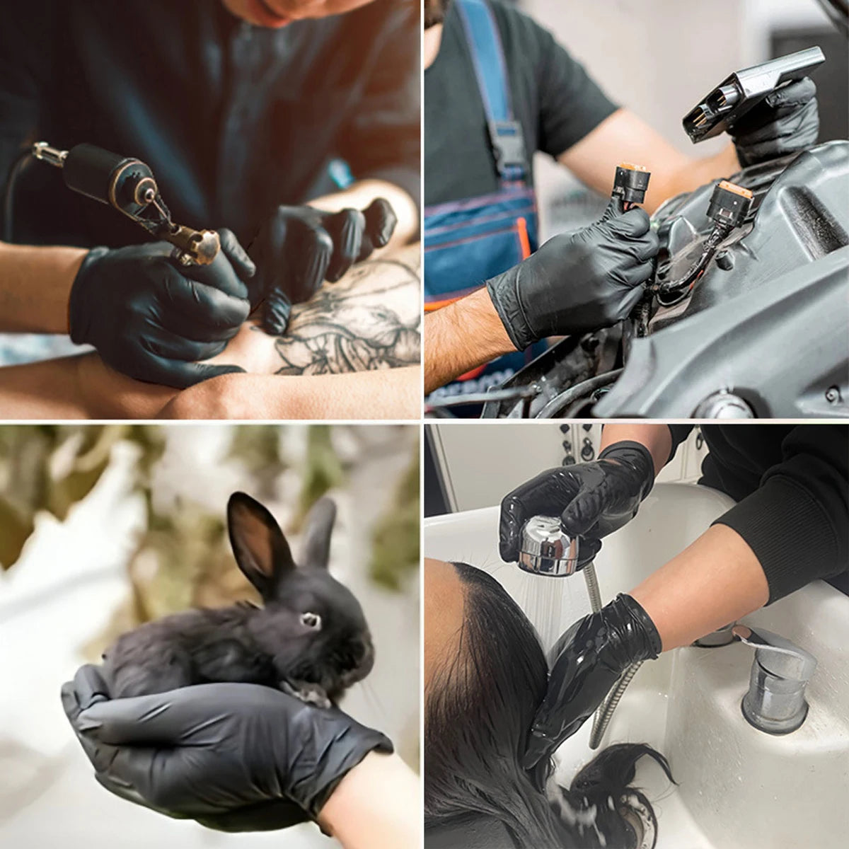 Disposable glove packaging black nitrile gloves household kitchen cooking tools car wash household cleaning work gloves