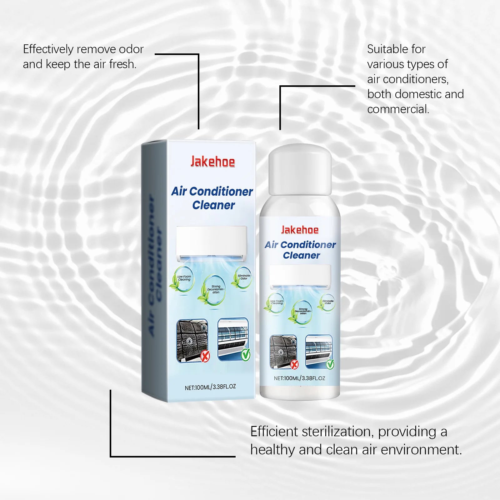 Air Conditioner Cleaner Clean Bacteria Remove Odor Stain Grease Debris Not Irritating Residue Keep Fresh Air Conditioner Cleaner