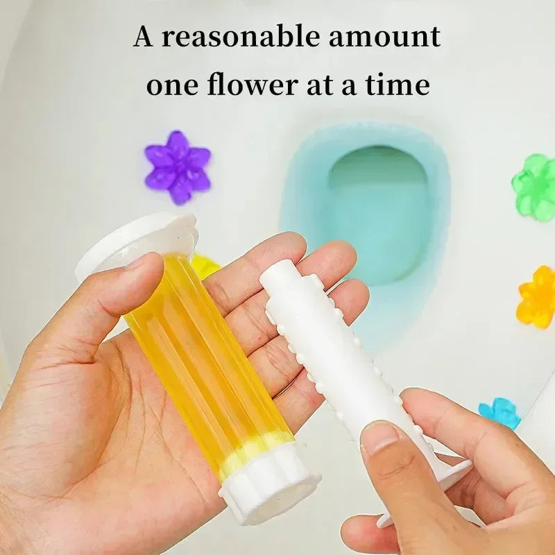 Flowers Gel Toilet Freshener Bowl Cleaner Flower Fragrance Air Perfume Aromatic Closestool Toilet Deodorizer Cleaning Supplies