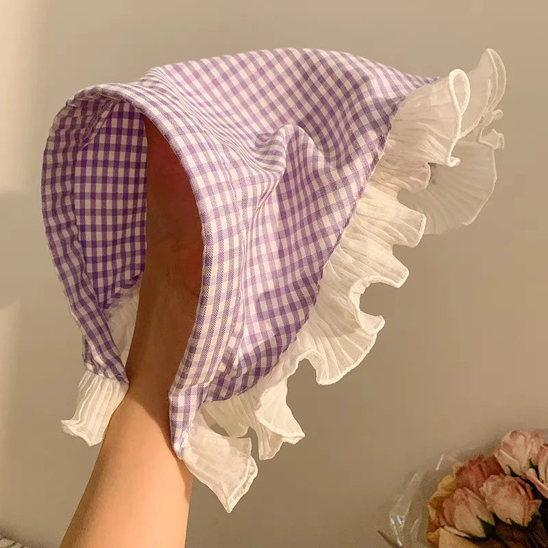 Lace Triangular Hair Scarf Headband Square Headscarf Hairband Turban Bandage Bandana Headband Women Headwarp Hair Accessories