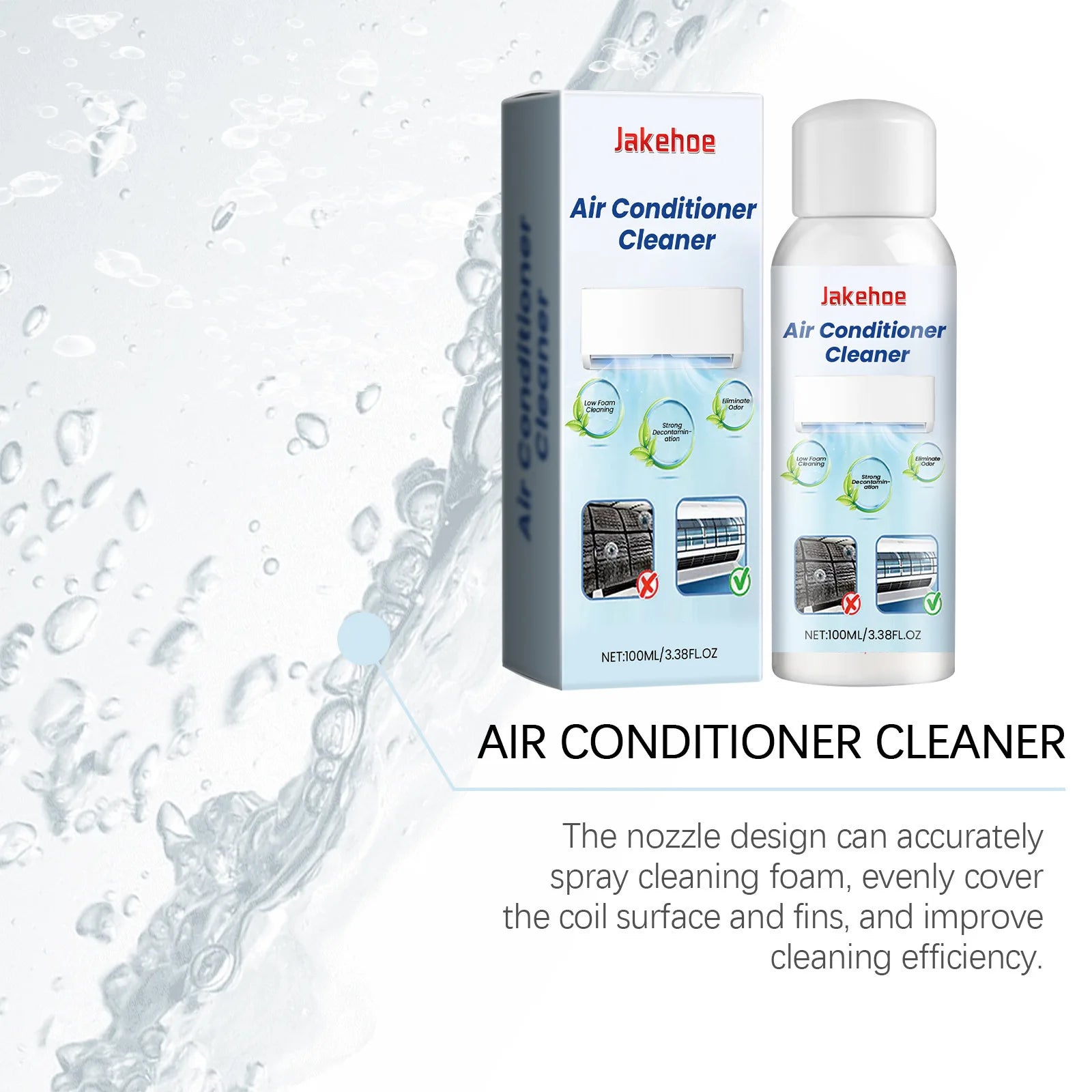 Air Conditioner Cleaner Clean Bacteria Remove Odor Stain Grease Debris Not Irritating Residue Keep Fresh Air Conditioner Cleaner