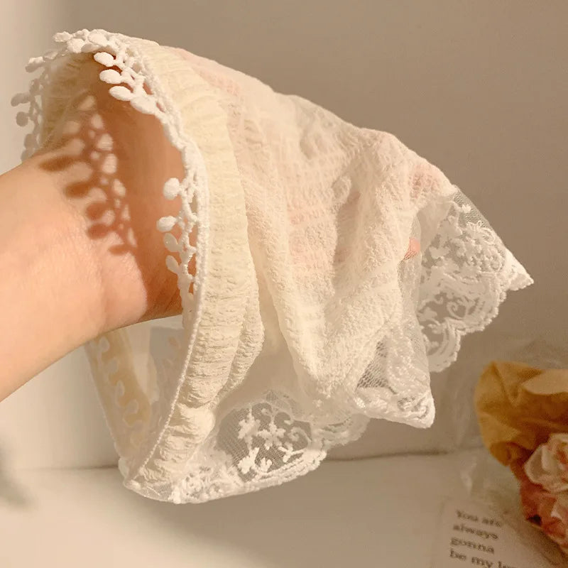 Lace Triangular Hair Scarf Headband Square Headscarf Hairband Turban Bandage Bandana Headband Women Headwarp Hair Accessories