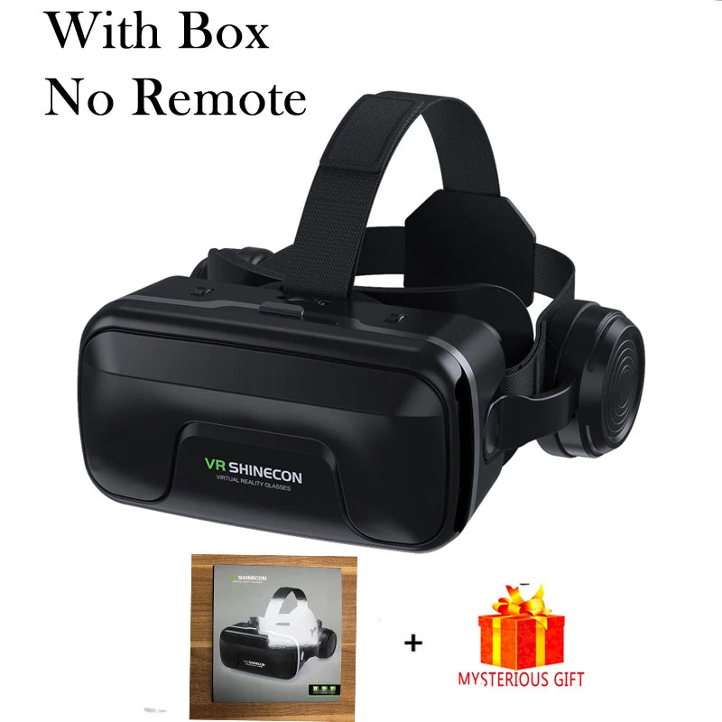 Shinecon VR Glasses 3D Headset Virtual Reality Devices Helmet Viar Lenses Goggle For Smartphone Cell Phone Smart With Controller