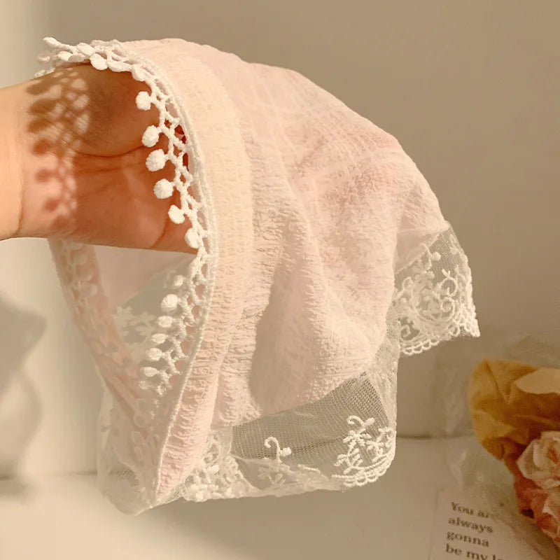 Lace Triangular Hair Scarf Headband Square Headscarf Hairband Turban Bandage Bandana Headband Women Headwarp Hair Accessories