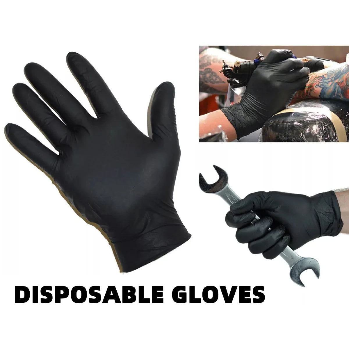 Disposable glove packaging black nitrile gloves household kitchen cooking tools car wash household cleaning work gloves
