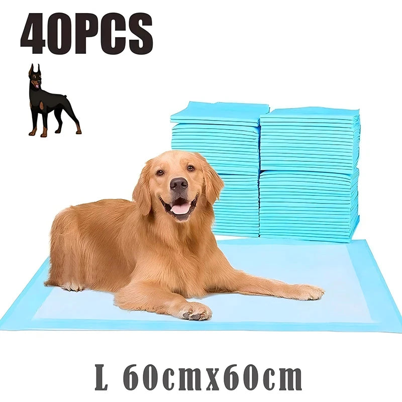 100/50/40/20PCS Puppy Training Pee Pads Absorbent Dogs Diapers Disposable  Quick Dry Surface Mat Clean Cushion Dog Supplies