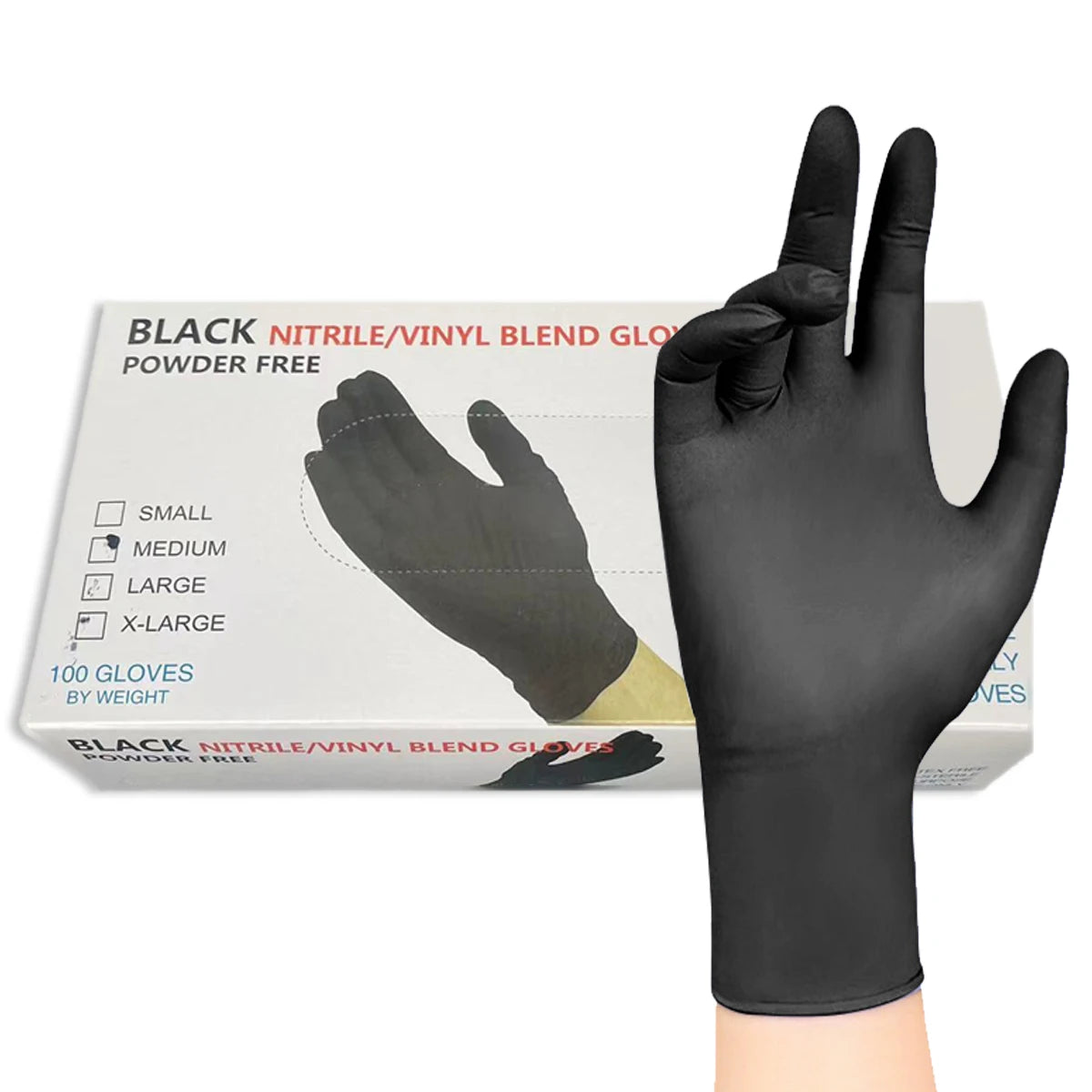Disposable glove packaging black nitrile gloves household kitchen cooking tools car wash household cleaning work gloves