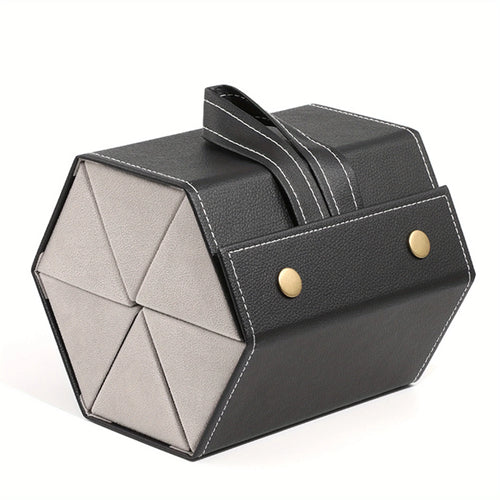 1pc 3/4/5/6 Slot Eyeglasses Storage Box, Foldable Portable Travel Case, Sunglasses Solid Color