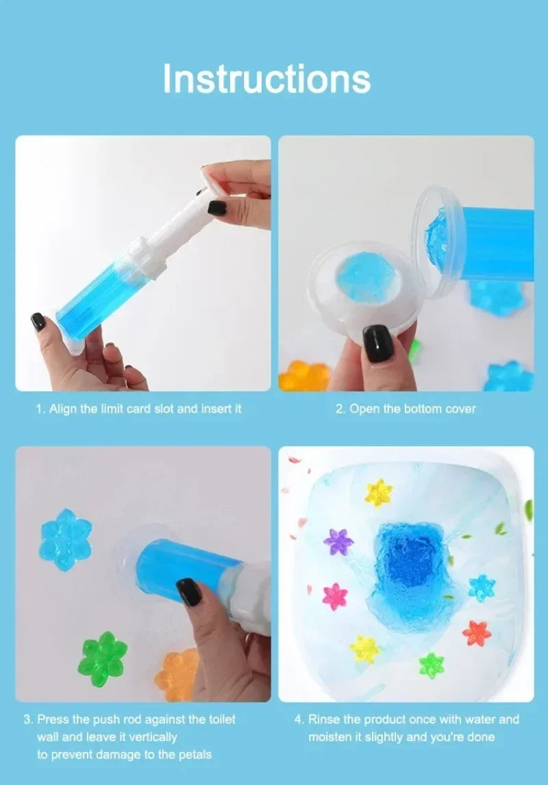 Flowers Gel Toilet Freshener Bowl Cleaner Flower Fragrance Air Perfume Aromatic Closestool Toilet Deodorizer Cleaning Supplies