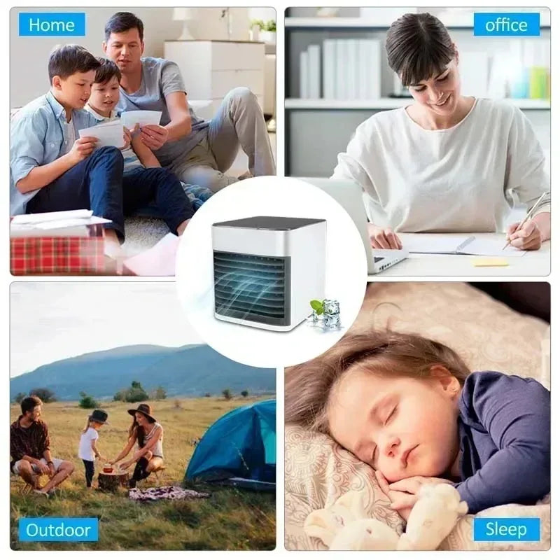 Mini cooling fan, household desktop cooling, mobile humidification water-cooled fan
