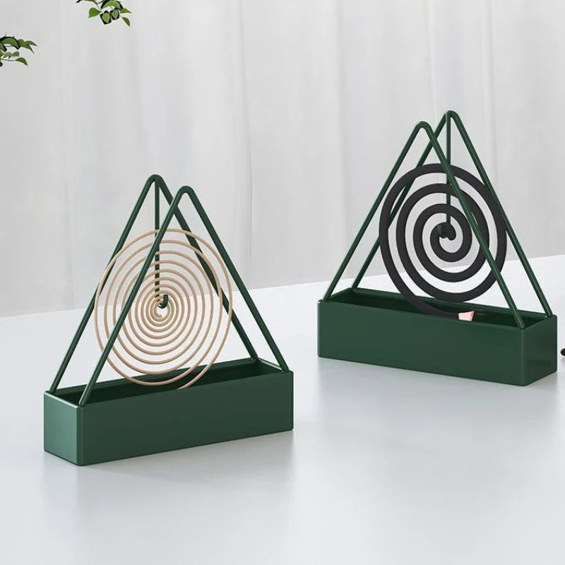 Incense Holders Coil Incense Burner Frame Iron Mosquito Coil Holder Modern Repellent Incense Rack for Household Bedroom Patio
